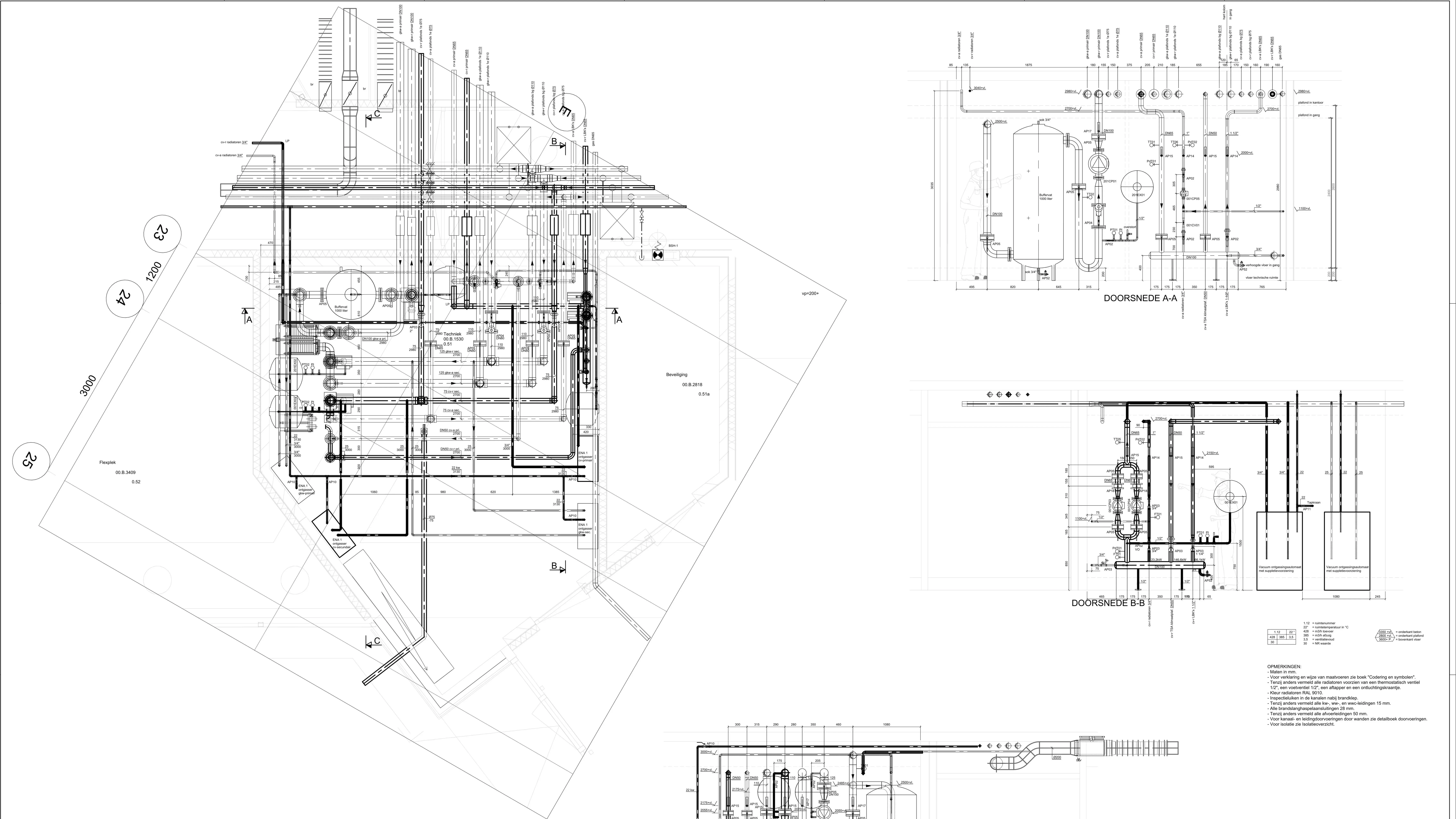Revisietekenwerk werktuigbouwkundige installaties